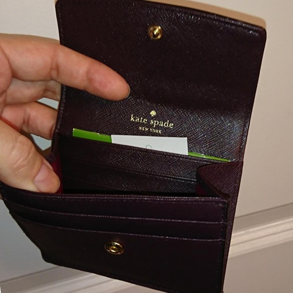 Kate Spade Mahogany Laurel Way Mahogany Leather Wallet - Picture 4 of 9